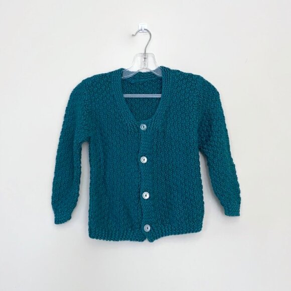 Hand knitted unisex jacket, Handmade cardigan for toddler - Picture 1 of 11
